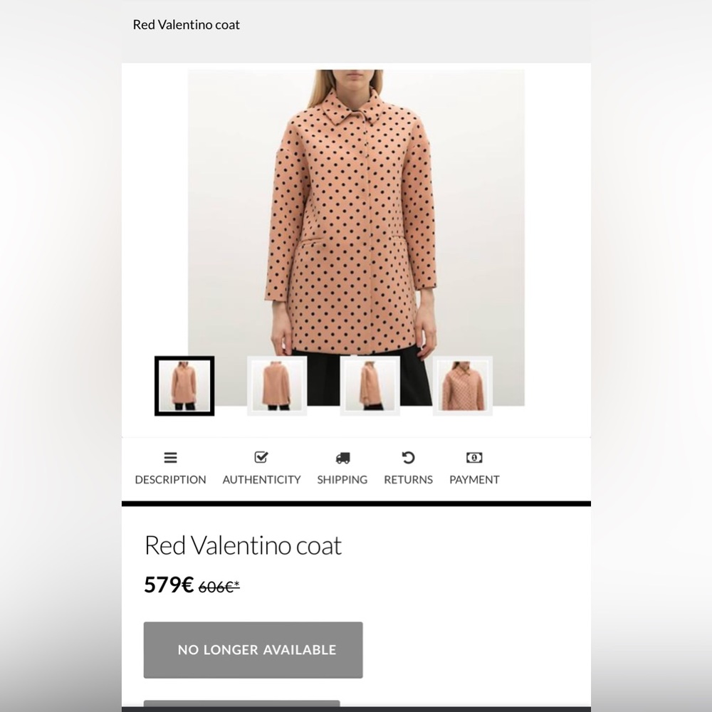 Polka Dot Peacoat by Red Valentino - Excellent Condition